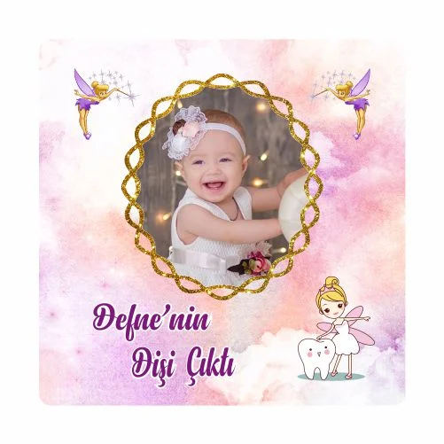 Diş Buğdayı Temalı Doğum Günü Magneti